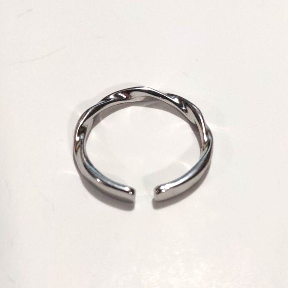 S925 Sterling Silver Twisted Swirl Ring Jewelry Christmas Birthday Valentines